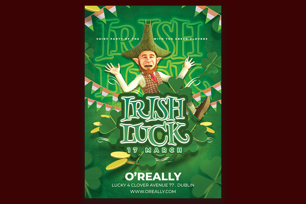 Irishluck St. Patricksday Party, a Flyer Template by Art and Flyers