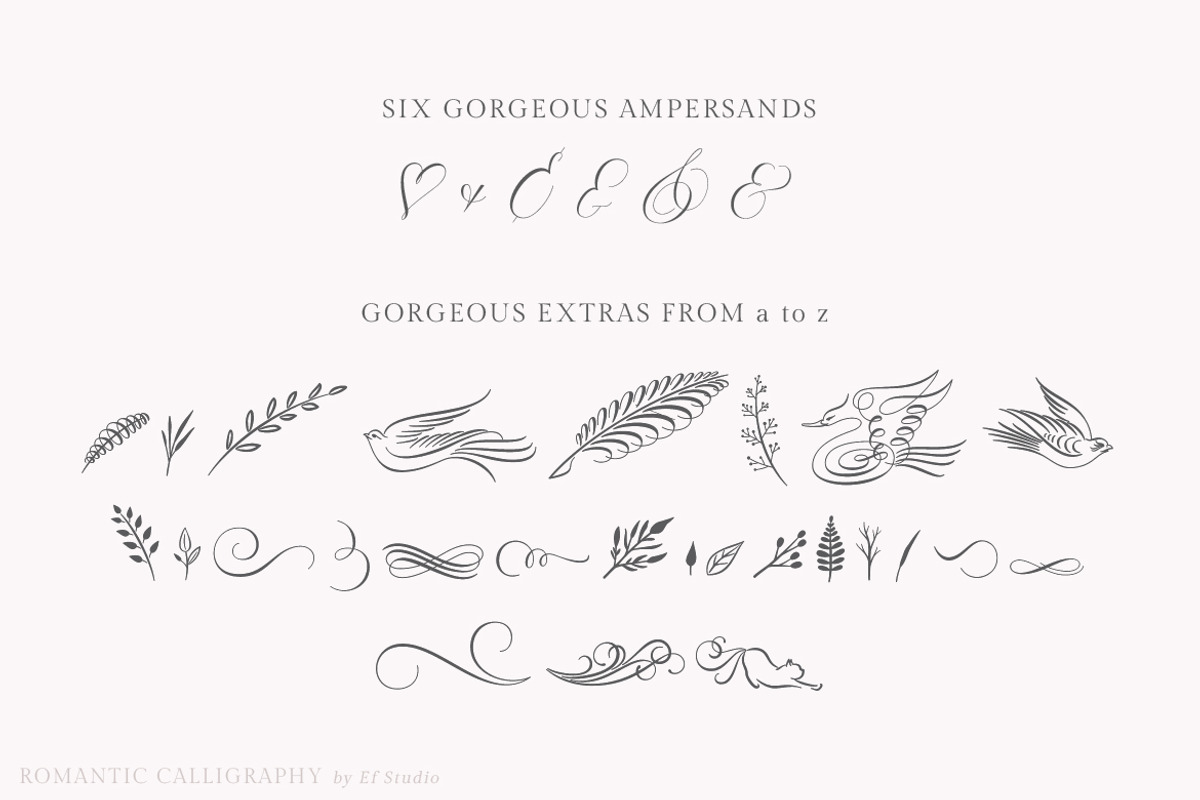 Glaston Romantic Calligraphy, a Script Font by Ef Studio (Photo 12 of 13)