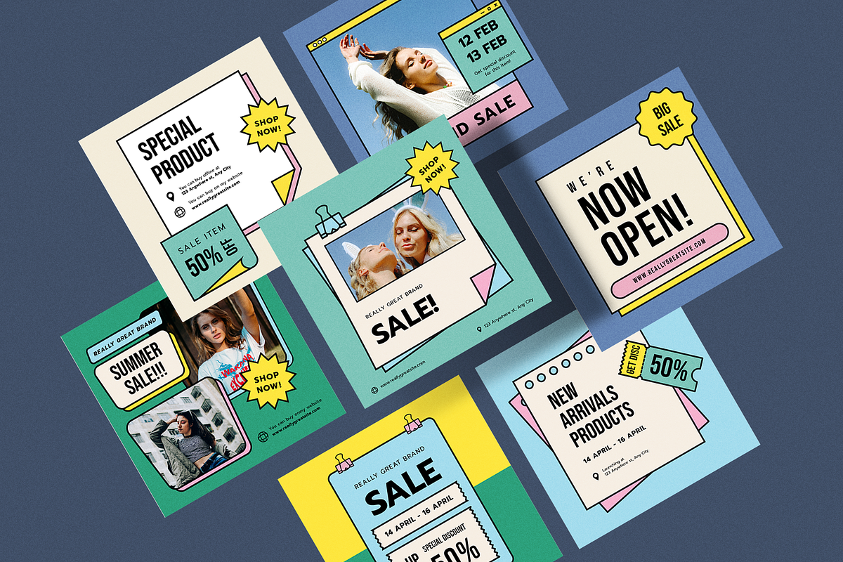 Paperetro - Social Media Templates, a Social Media Template by Surotype (Photo 2 of 9)