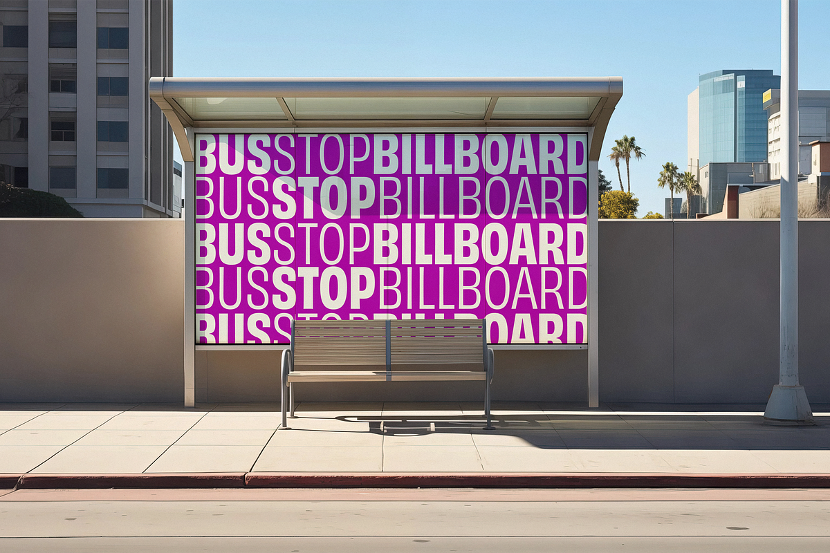 Bus Stop AD Layered PSD Mockup, an Advertising Mockup by 4NVRdotcom Mockups (Photo 3 of 3)