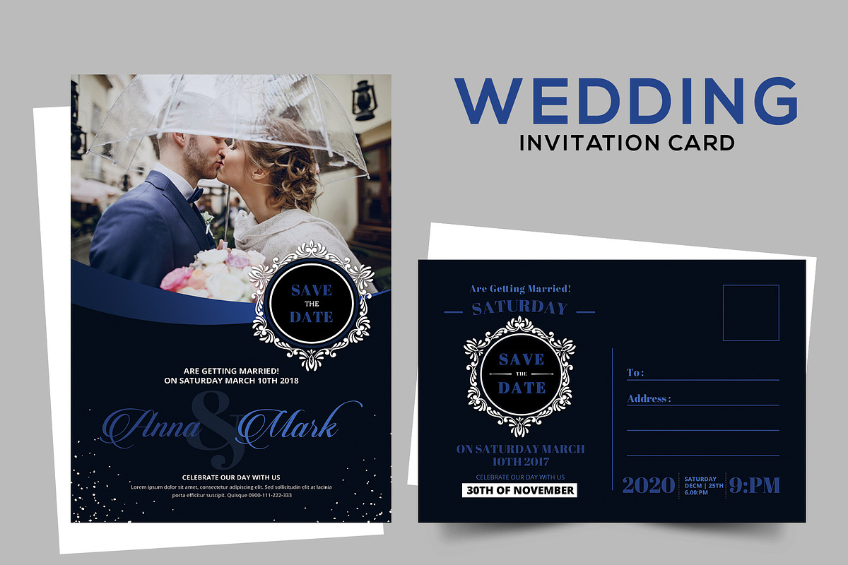 Wedding Invitation, a Card Template by AfzaalGraphics (Photo 3 of 4)