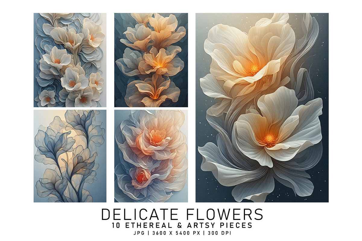 Delicate Flowers, a Decorative Illustration by Digital Art Creations (Photo 2 of 5)