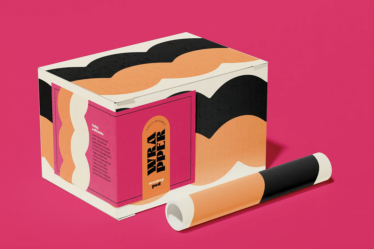 Wrapping Brand Design Mockup, a Packaging Mockup by skybluecreative (Photo 2 of 2)