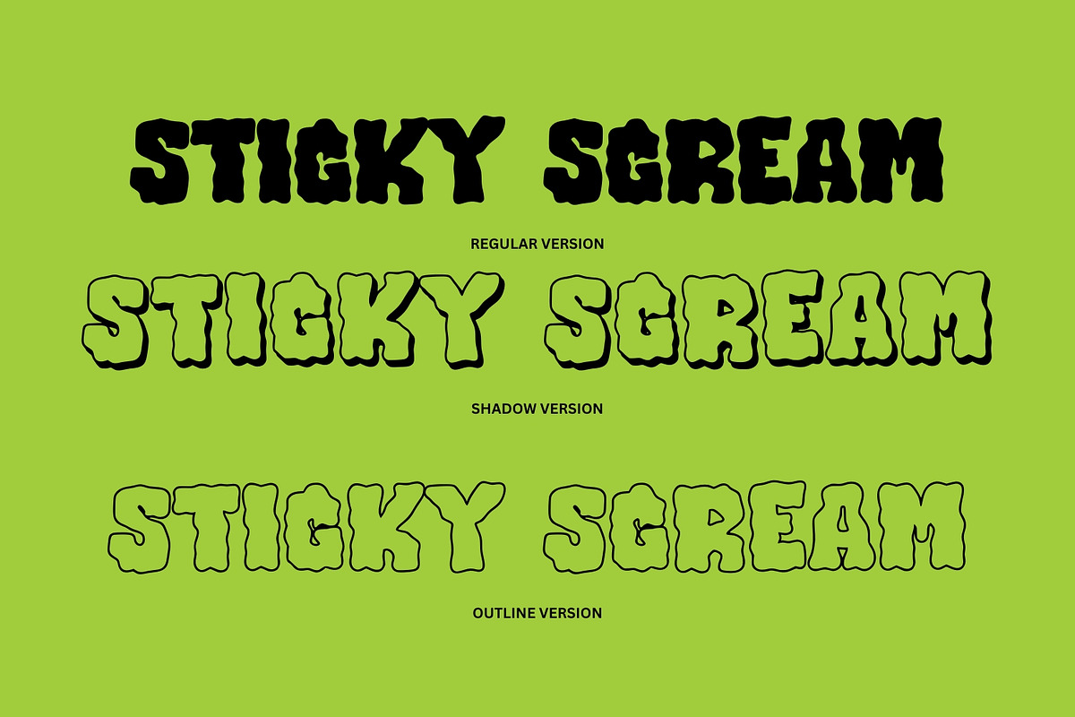 Sticky Scream - Halloween Font, a Font by Arendxstudio (Photo 11 of 12)