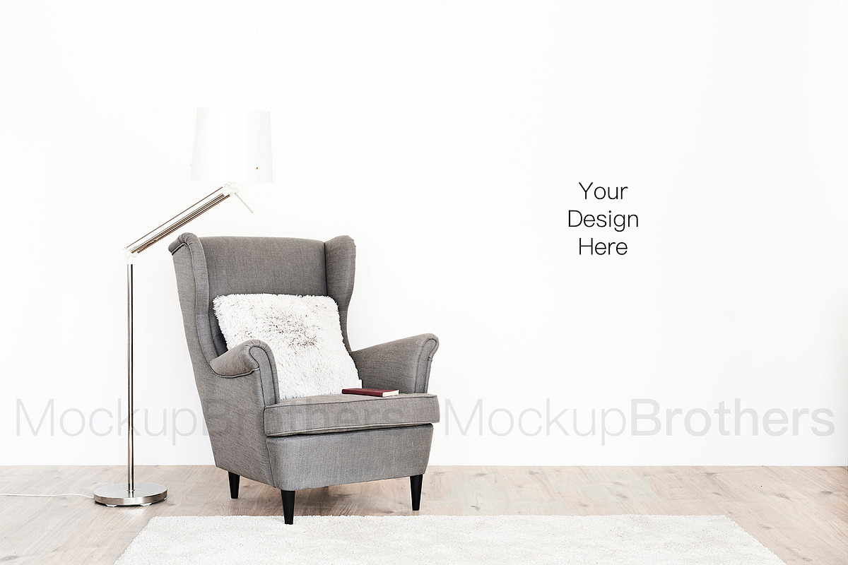 Livingroom mockup home mock-up 29, a Print Template by MockUpBrothers (Photo 2 of 5)