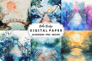 Watercolor Boho Bridge