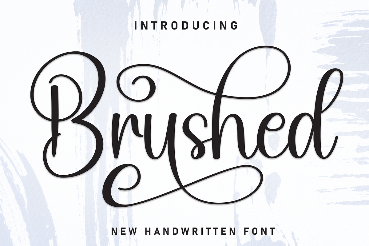 Brushed | Script Font, a Handwritten Font by Scratchones (Photo 1 of 9)