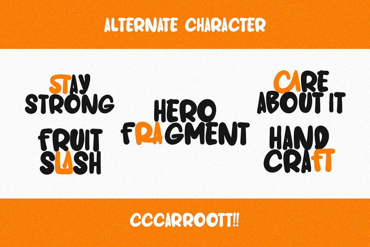 Uraro Carrot Lovely Cheerful Display, a Handwritten Font by Maulana Creative (Photo 3 of 7)