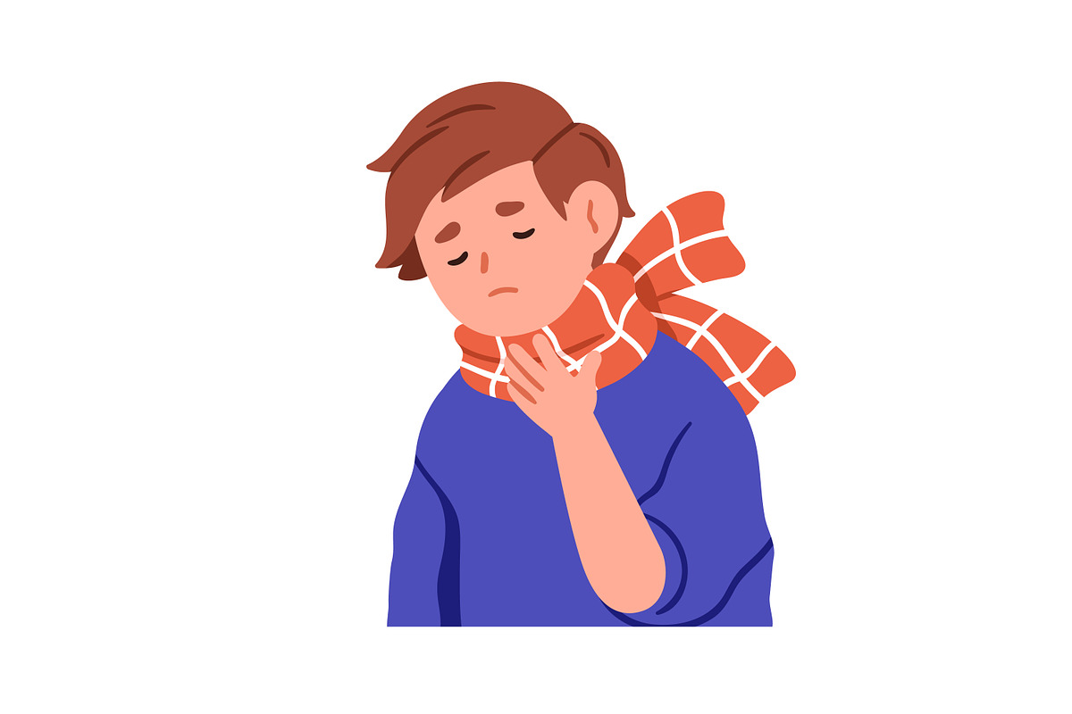 Sick kid boy with cold or flu set, a Person Illustration by Good Studio (Photo 11 of 13)