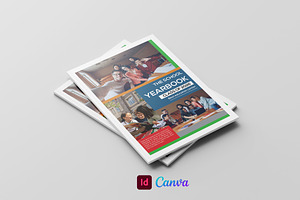 School Yearbook Template, a Brochure Template by Template Shop