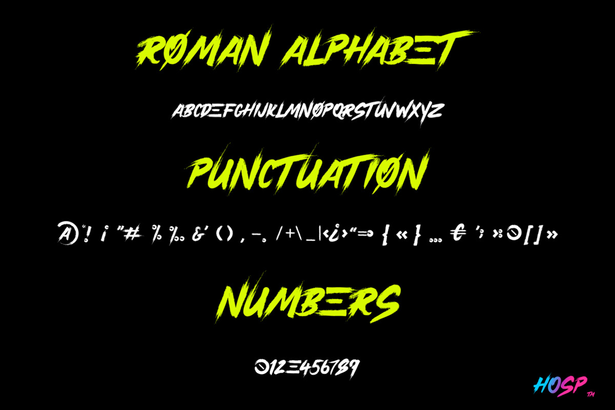 Hosp Brush Font preview 6