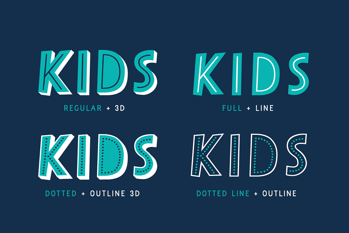 Papercute Inline Font Collection preview 3