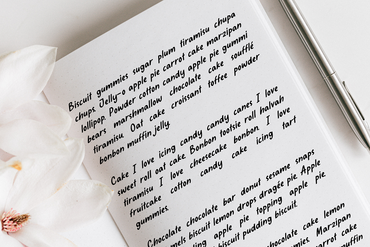 Lemonade, a Handwritten Font by Sofia Skoog (Photo 2 of 10)