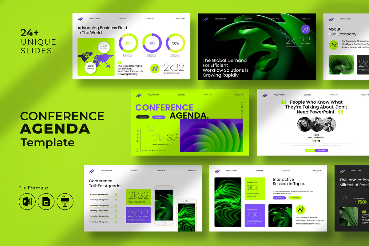 Conference Agenda Template, a Presentation Template by Soraclod (Photo 1 of 9)