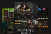 Fantasy | MMORPG Landing Page UI Kit, an UI Kit Template by hiddemaru (Thumbnail 2 of 6)