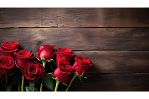love bouquet roses background ai, a Beauty & Fashion Photo by pikepicture