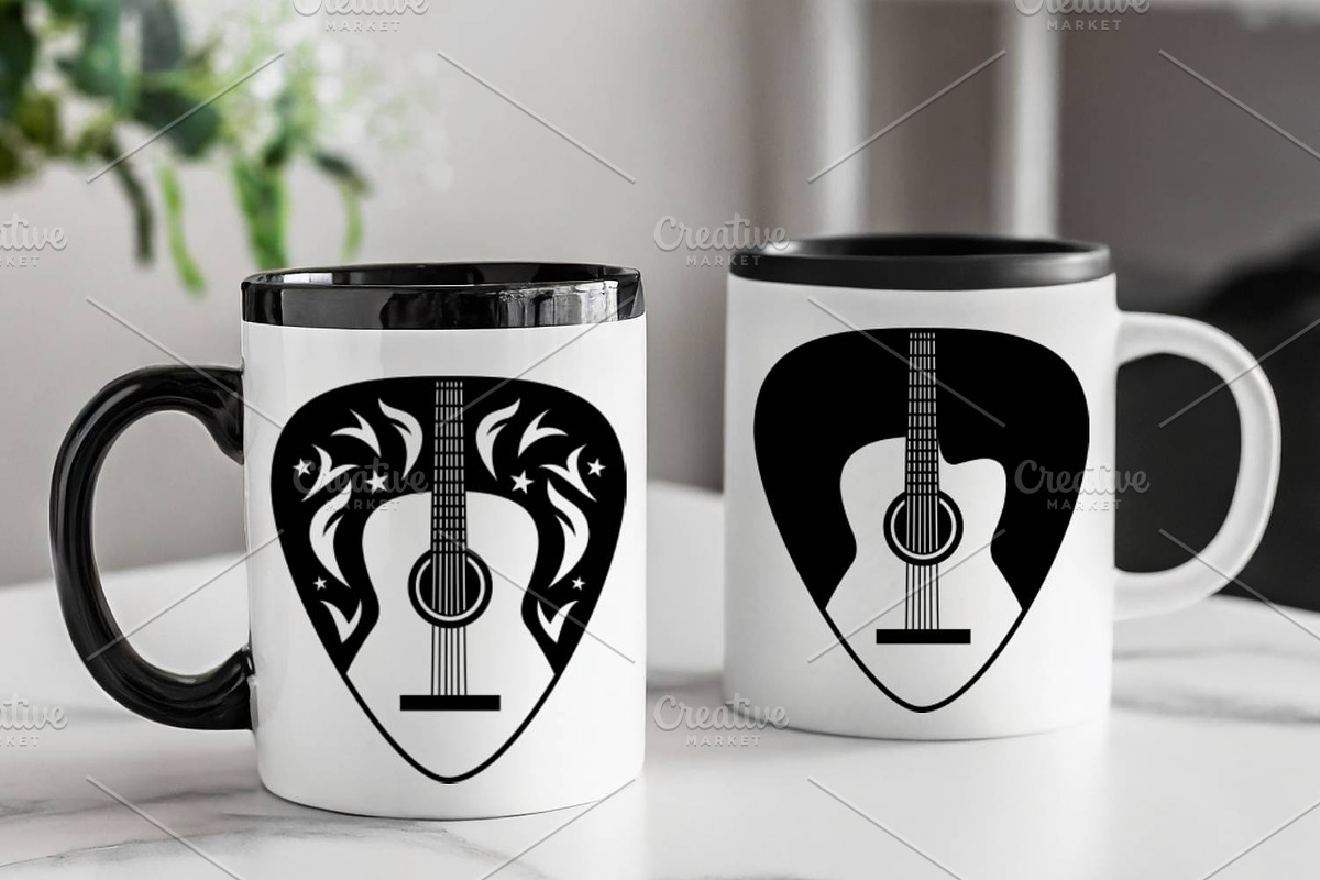 Guitar SVG Guitar pick Silhouette, a Graphic by TanchaArt (Photo 2 of 6)
