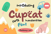 Cupcat - A Cute Handwritten Font, a Handwritten Font by overlaytemplates (Thumbnail 1 of 7)