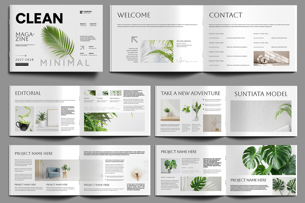 Minimal Magazine Template, a Magazine Template by MightyDesign (Photo 1 of 9)