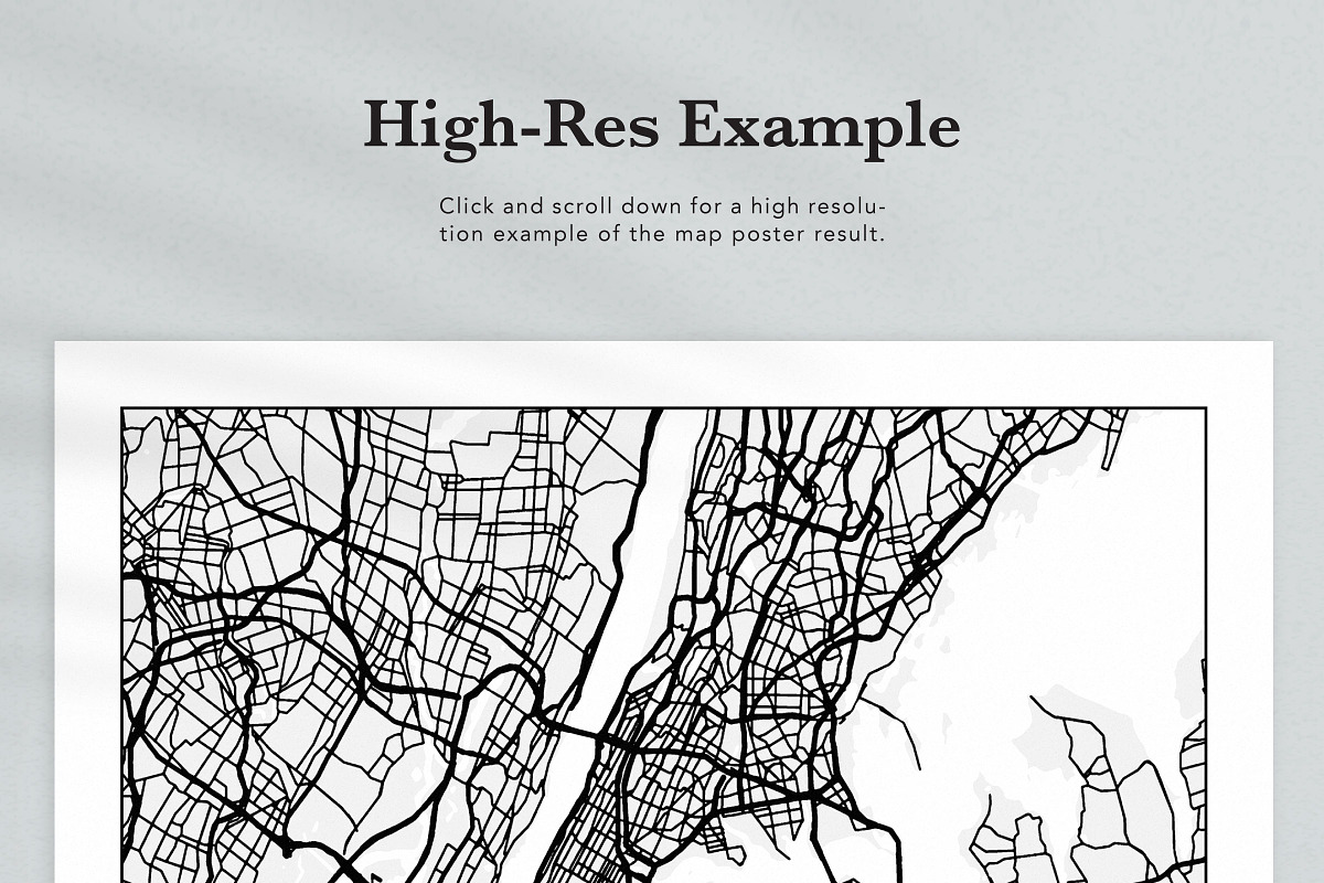 Map Poster Creator for Photoshop, a Plug-in Add-On by Drifter Studio (Photo 5 of 8)
