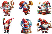 Christmas Gnome Musicians PNG, an Illustration by CraftArtStudio (Thumbnail 3 of 6)