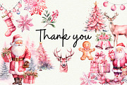 Coquette Pink Christmas Clipart, an Object Graphic by Anna Design Studio (Thumbnail 8 of 8)