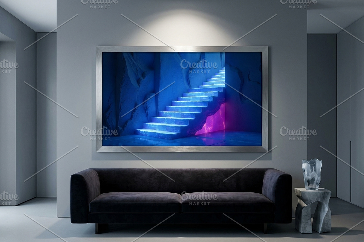 Glowing Ice Cave Staircase Backdrop, a Background Graphic by Aura Canyon HQ (Photo 3 of 9)