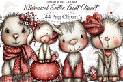 Whimsical Easter Goat Clipart, an Illustration by designcity5 (Thumbnail 1 of 5)