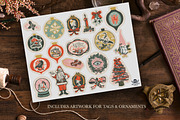 Victorian Goth Christmas Linocuts, a Decorative Illustration by WhiteRiverStudio (Thumbnail 3 of 10)