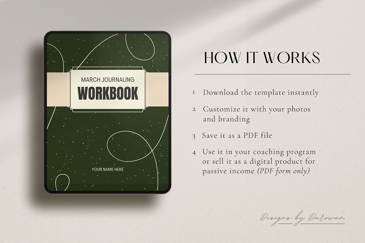 Prompt Journaling Workbook | Canva, a Magazine Template by Designs by Darowan (Photo 7 of 7)