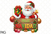 Feliz Navidad Christmas PNG, an Illustration by Black Bird Studio (Thumbnail 1 of 4)