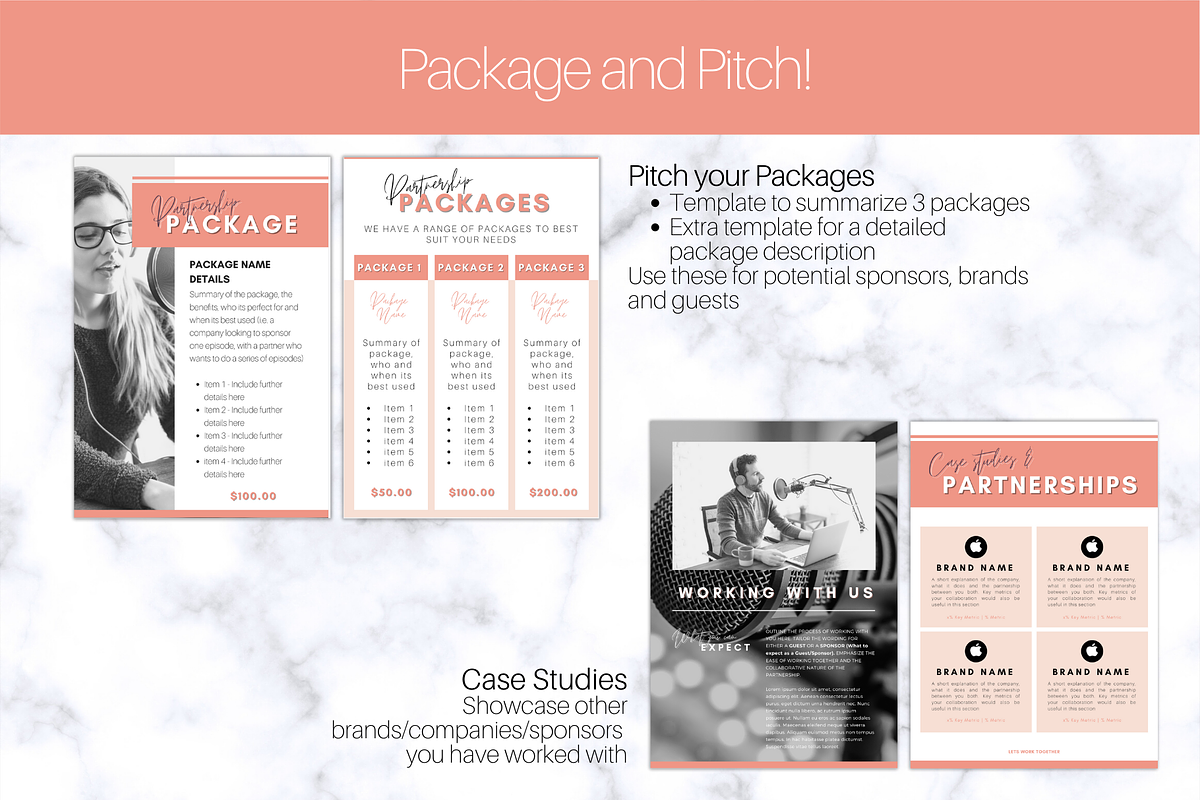 Podcast MEDIA KIT Template | 20pgs, a Presentation Template by Templatables (Photo 3 of 11)