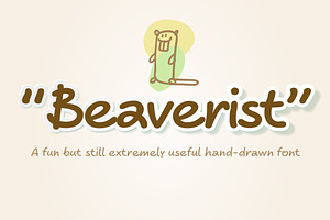Hand drawn script font. Beaverist, a Script Font by popskraft