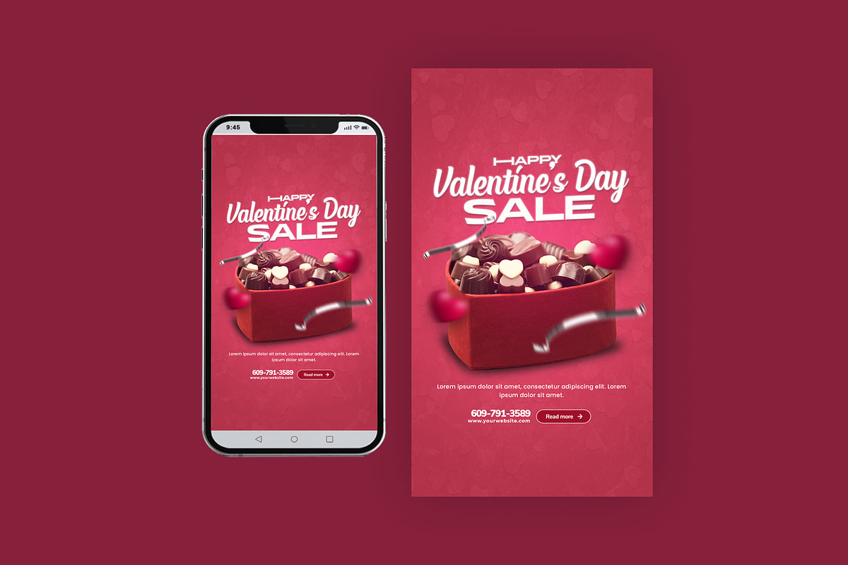 Valentine's Day Instagram Package, a Social Media Template by Saman Osama (Photo 2 of 3)