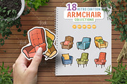 Set of armchair design, a Graphic by Allmostudio (Thumbnail 1 of 4)