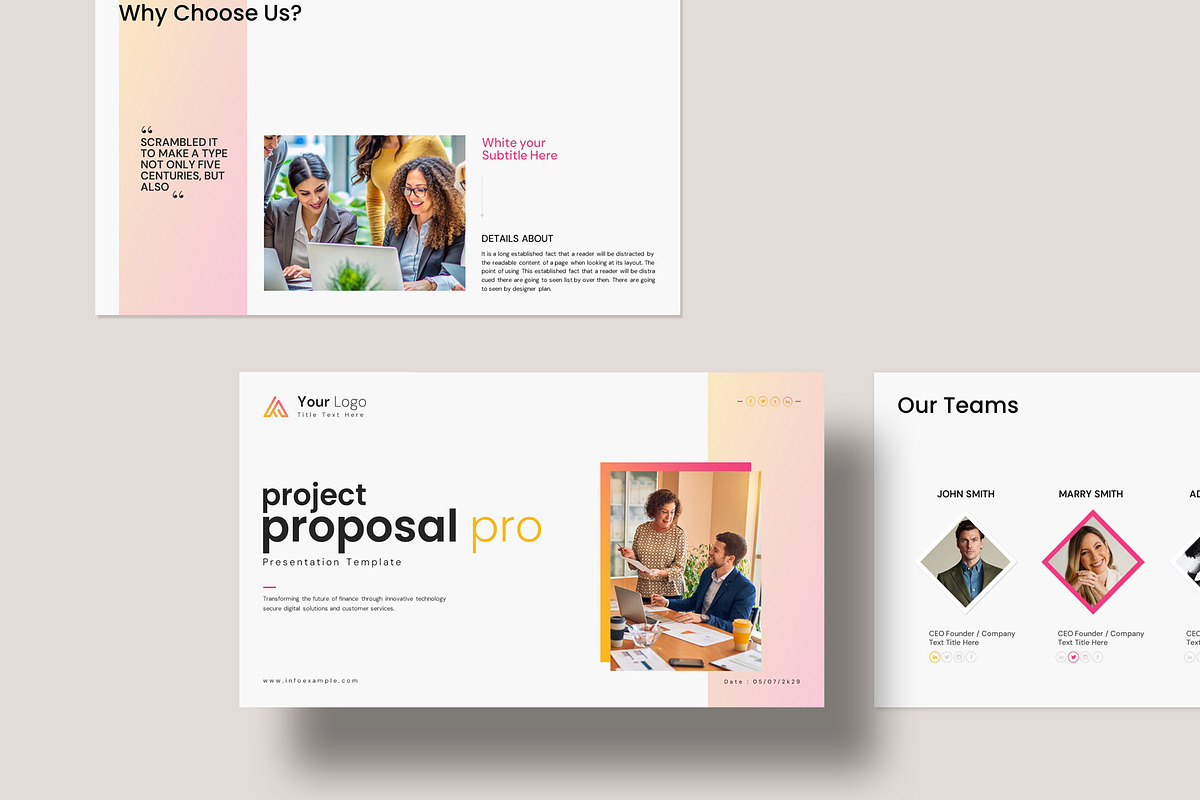 Project Proposal PowerPoint Template, a Presentation Template by evgenystudio (Photo 3 of 9)