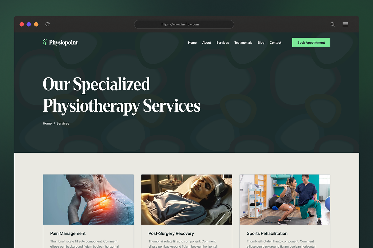 Healers, Physiotherapy HTML Template preview 2