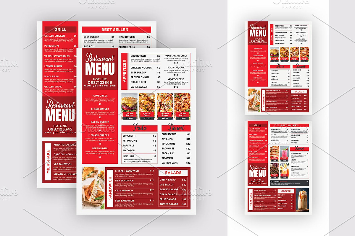 Restaurant Menu template, a Flyer Template by Stock_Design (Photo 1 of 4)