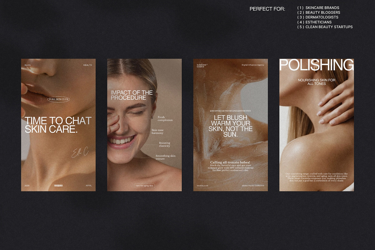 Skincare Story & Post Set Canva preview 2
