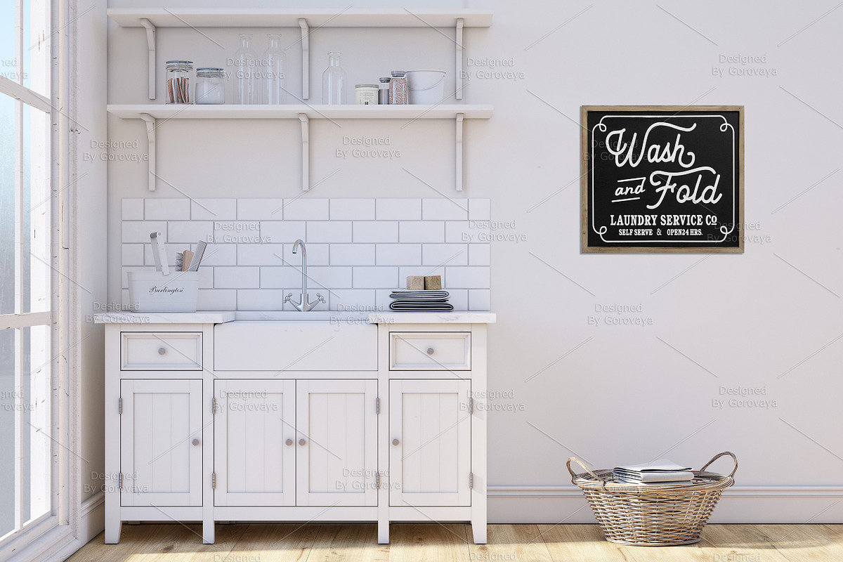 Interior Mockup, Laundry Mockup, a Product Mockup by Designed By Gorovaya (Photo 5 of 7)