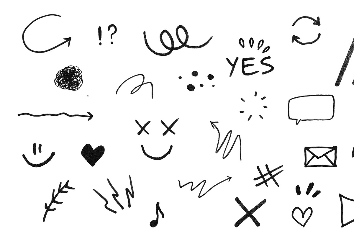 90 Hand Draw Element HQ, a Texture Graphic by CCPreset (Photo 3 of 3)