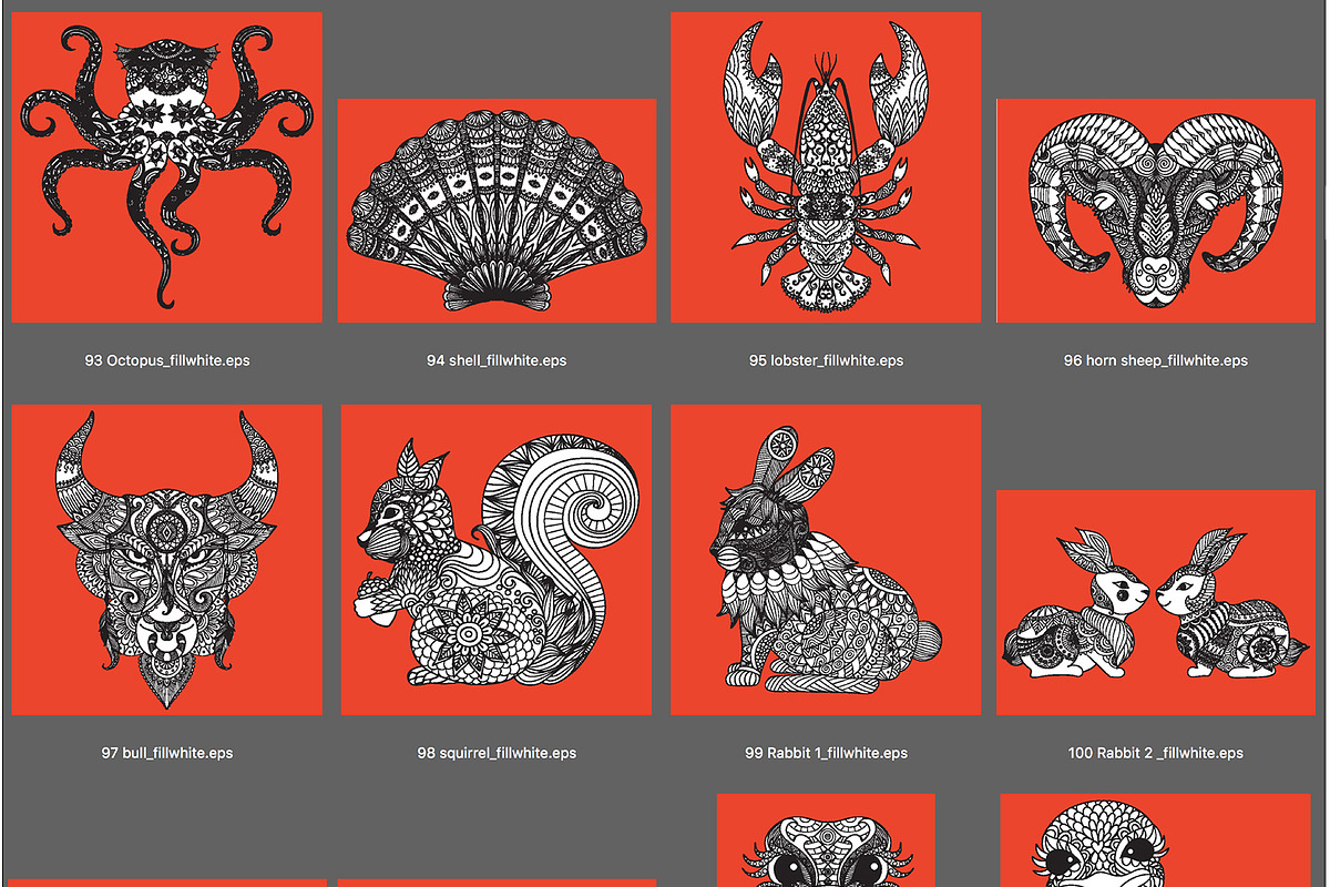 98% OFF Animal set and big bundle, an Animal Illustration by Somjai King (Photo 9 of 15)