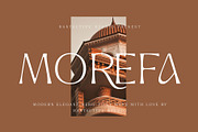 Morefa Modern Elegant Serif Font, a Serif Font by RantautypeStudio (Thumbnail 1 of 15)