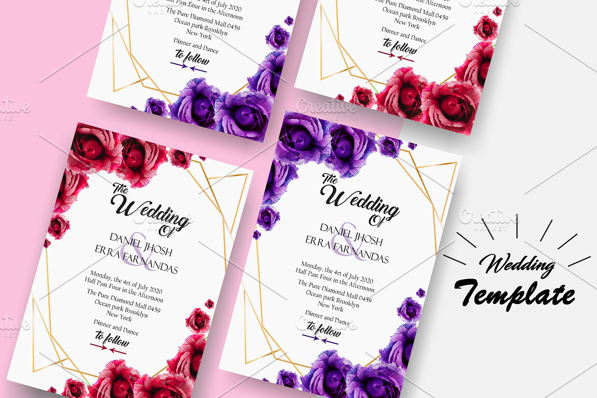 wedding poster Template mock-up, a Print Template by Design with Qurat (Photo 2 of 7)