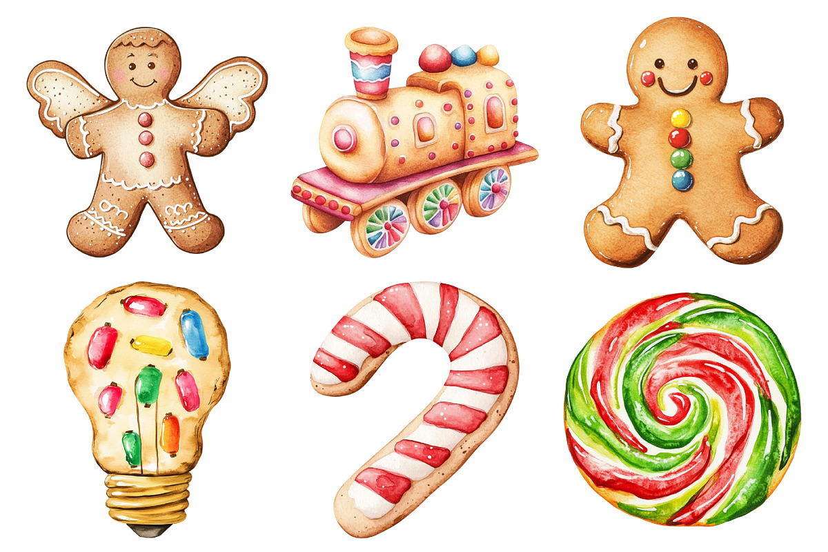 Christmas Cookie Sublimation Clipart, an Illustration by Daily.Designs (Photo 4 of 5)