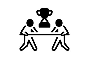 Competition rivalry solid icon, a Solid Icon by Creative priyanka