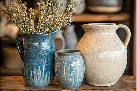 Artisanal handmade pottery with, an Arts & Entertainment Photo by Lermont51
