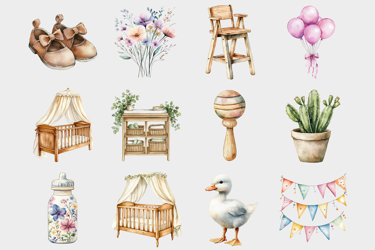 Western Baby Shower Clipart, a Seasonal Illustration by Design Market (Photo 2 of 5)