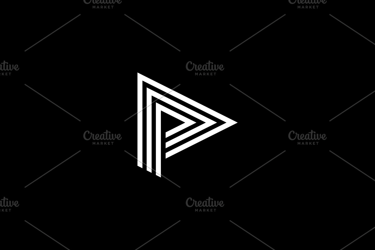 Letter P Play Button Logo, a Branding & Logo Template by kurostd