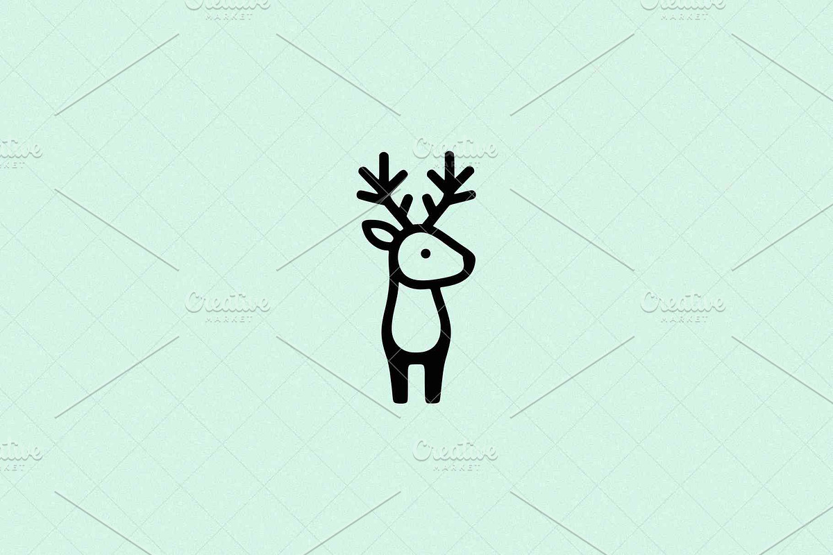 Minimalist Deer Icon Cervidae, an Animal Illustration by Vectorium Studio (Photo 1 of 4)